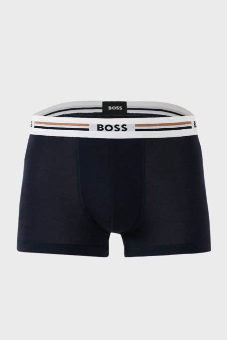 Boss Streç Logo Baskılı 3 Pack Erkek Boxer 50492200 964 Lacivert-Siyah-Haki - Boss (1)