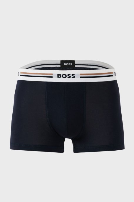 Boss Streç Logo Baskılı 3 Pack Erkek Boxer 50492200 964 Lacivert-Siyah-Haki - Boss (1)