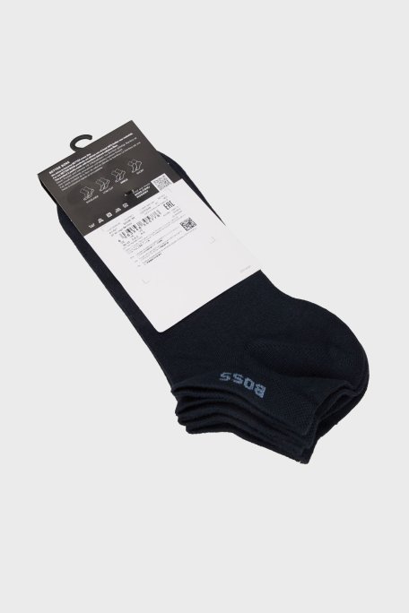 Boss Streç Logolu Bilek Boy 2 Pack Erkek Çorap 50538188 401 LACİVERT - Boss (1)