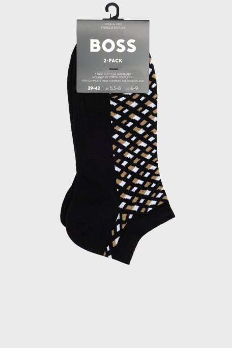 Boss Streç Pamuklu 2 Pack Erkek Çorap 50524521 001 SİYAH - Boss