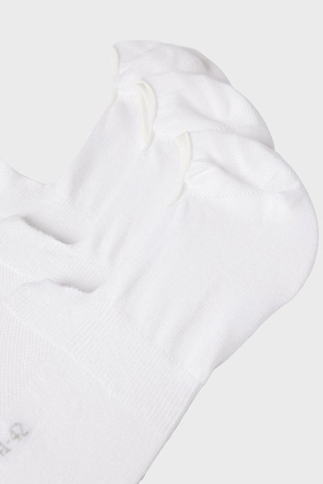 Boss Streç Pamuklu 3 Pack Babet Erkek Çorap 50541442 100 BEYAZ - Boss (1)