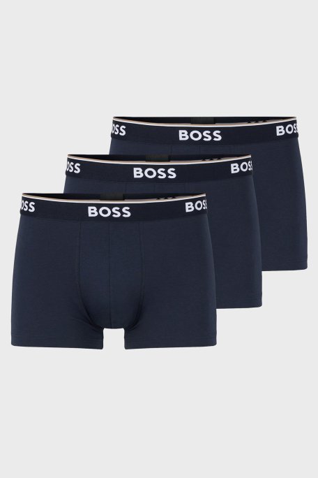 Boss Streç Pamuklu 3 Pack Erkek Boxer 50475274 480 LACİVERT - Boss