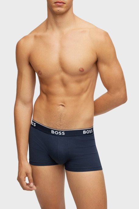 Boss Streç Pamuklu 3 Pack Erkek Boxer 50475274 480 LACİVERT - Boss (1)