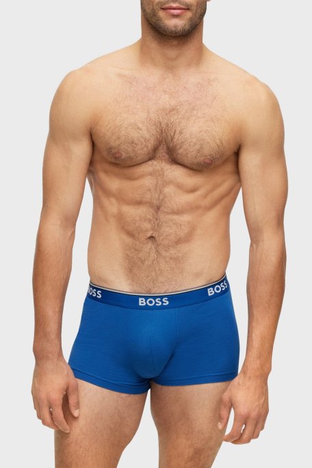 Boss Streç Pamuklu 3 Pack Erkek Boxer 50475274 487 Saks-Lacivert-Haki - Boss (1)