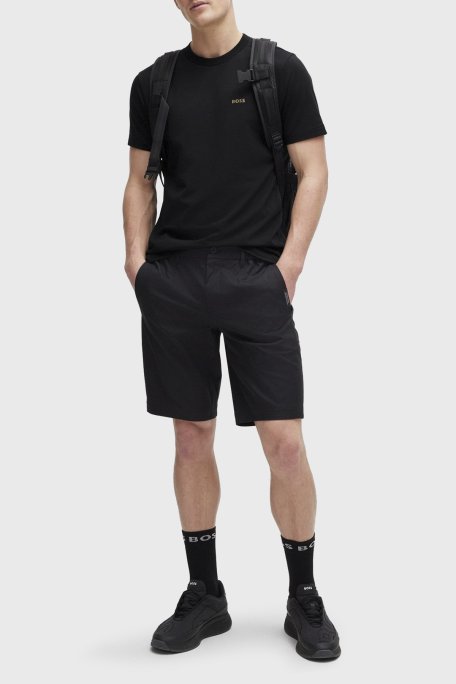 Boss Streç Pamuklu Bisiklet Yaka Regular Fit Erkek T Shirt 50506373 002 SİYAH - Boss (1)