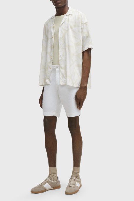 Boss Streç Pamuklu Cepli Slim Fit Erkek Short 50512524 100 BEYAZ - Boss (1)