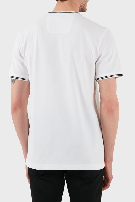 Boss Streç Pamuklu Regular Fit Bisiklet Yaka Erkek T Shirt 50521245 100 BEYAZ - Boss (1)