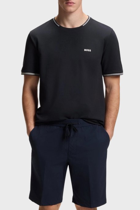 Boss Streç Pamuklu Regular Fit Bisiklet Yaka Erkek T Shirt 50521245 402 LACİVERT - Boss