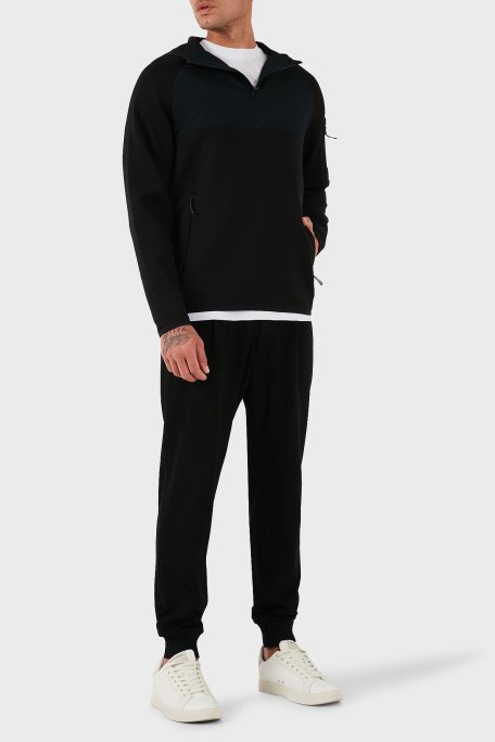 Boss Streç Pamuklu Regular Fit Kapüşonlu Erkek Sweat 50543921 001 SİYAH - Boss (1)
