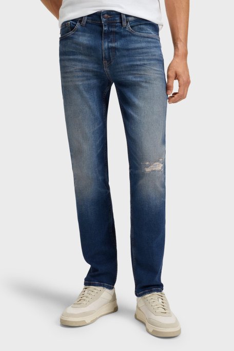 Boss Streç Pamuklu Regular Fit Normal Bel Düz Paça Jeans Erkek Kot Pantolon 50534683 405 LACİVERT - Boss