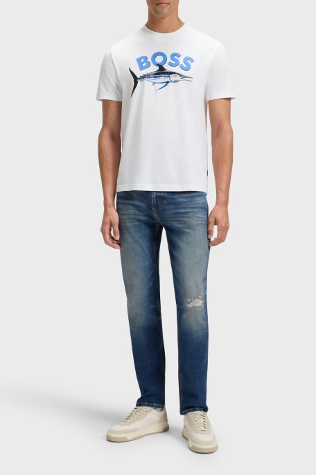 Boss Streç Pamuklu Regular Fit Normal Bel Düz Paça Jeans Erkek Kot Pantolon 50534683 405 LACİVERT - Boss (1)