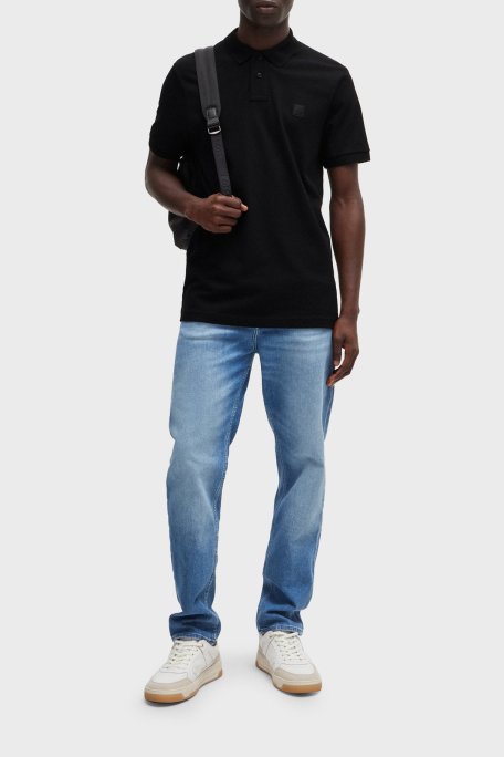 Boss Streç Pamuklu Slim Fit Düğmeli Erkek Polo Yaka T Shirt 50507803 001 SİYAH - Boss (1)