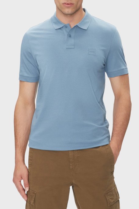 Boss Streç Pamuklu Slim Fit Düğmeli Erkek Polo Yaka T Shirt 50507803 462 MAVİ - Boss