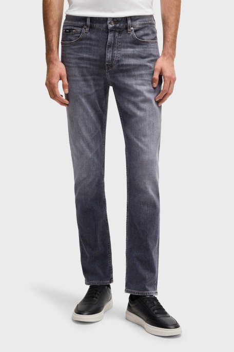 Boss Streç Pamuklu Slim Fit Düz Paça Jeans Erkek Kot Pantolon 50532606 021 ANTRASİT - Boss