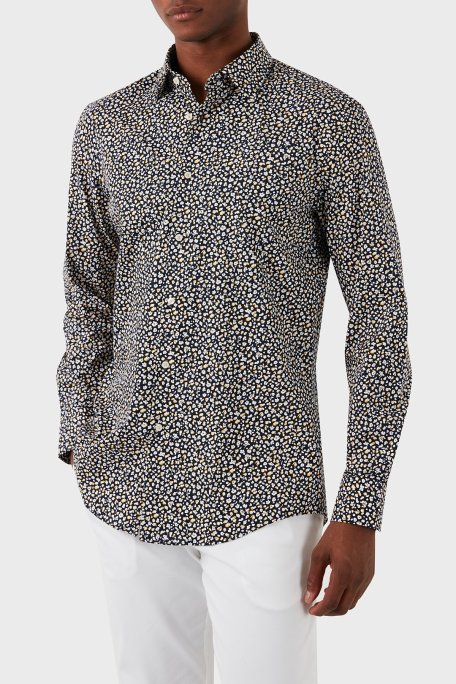 Boss Streç Pamuklu Slim Fit Erkek Gömlek 50512664 705 LACİVERT - Boss