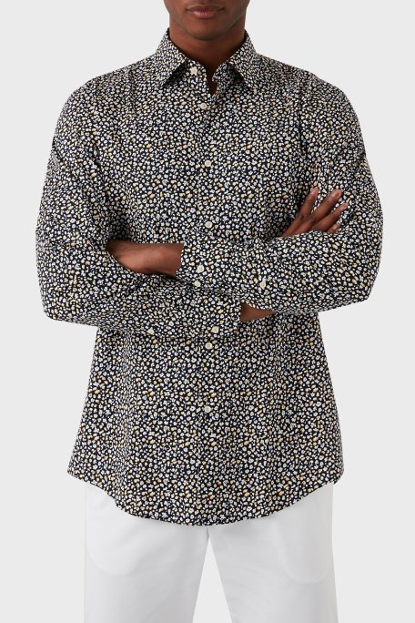 Boss Streç Pamuklu Slim Fit Erkek Gömlek 50512664 705 LACİVERT - Boss (1)