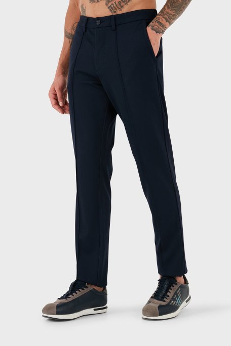 Boss Streç Pamuklu Slim Fit Normal Bel Daralan Paça Çimalı Erkek Pantolon 50528394 404 LACİVERT - Boss (1)