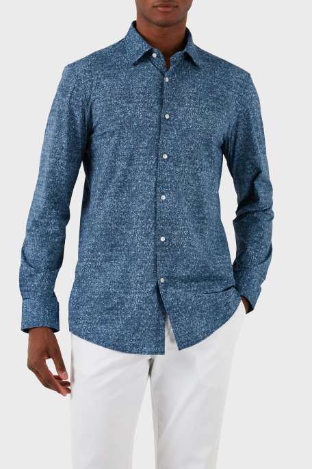 Boss Streç Regular Fit Erkek Gömlek 50513462 460 LACİVERT - Boss