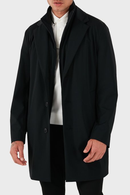 Boss Su Geçirmez Çift Kullanımlı Regular Fit Erkek Trençkot 50545897 001 SİYAH - Boss