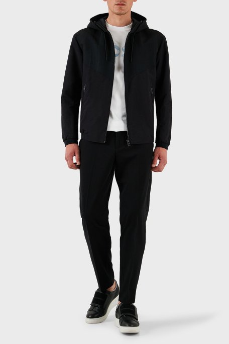 Boss Su itici Regular Fit Kapüşonlu Erkek Ceket 50532433 001 SİYAH - Boss (1)