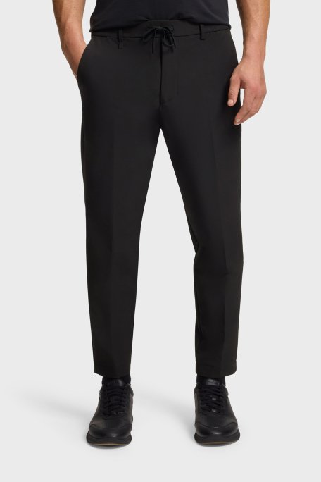 Boss Su İtici Tapered Fit Daralan Paça Bağlamalı Erkek Pantolon 50538179 001 SİYAH - Boss