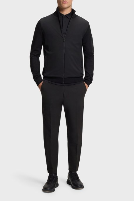 Boss Su İtici Tapered Fit Daralan Paça Bağlamalı Erkek Pantolon 50538179 001 SİYAH - Boss (1)
