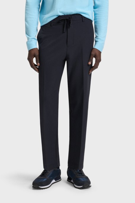 Boss Su İtici Tapered Fit Daralan Paça Bağlamalı Erkek Pantolon 50538179 402 LACİVERT - Boss