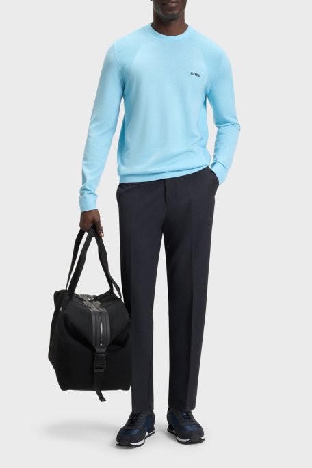 Boss Su İtici Tapered Fit Daralan Paça Bağlamalı Erkek Pantolon 50538179 402 LACİVERT - Boss (1)