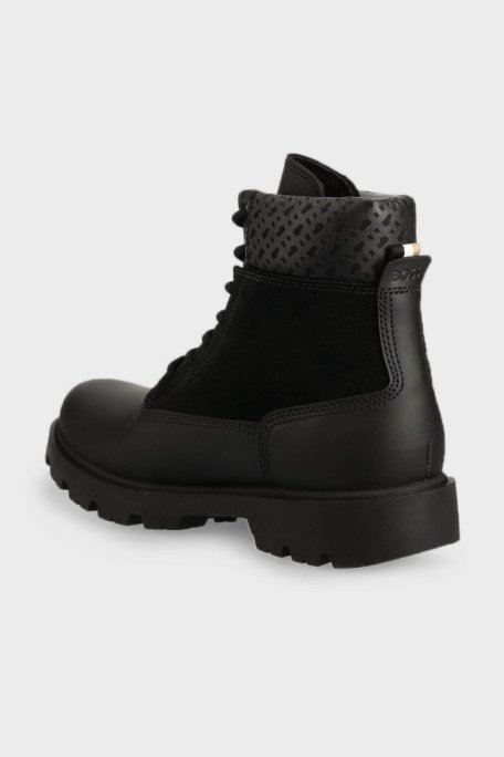 Boss Süet Detaylı Bağlamalı Erkek Bot 50498508 001 SİYAH - Boss (1)