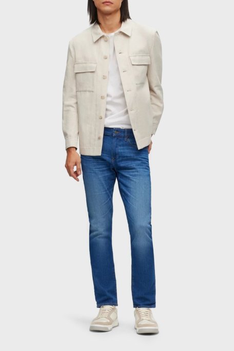 Boss Süper Yumuşak Pamuklu Slim Fit Normal Bel Dar Paça Jeans Erkek Kot Pantolon 50488478 434 LACİVERT - Boss