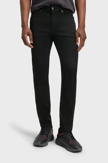 Boss Tapered Fit Normal Bel Daralan Paça Jeans Erkek Kot Pantolon 50550924 003 SİYAH - Boss (1)