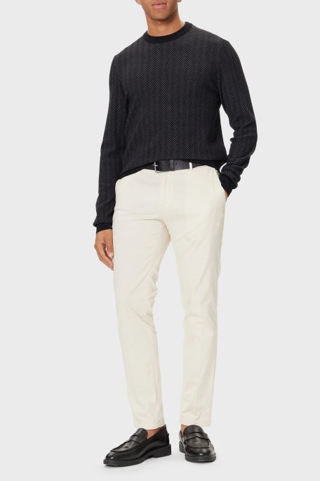 Boss Yün ve Pamuk Karışımlı Regular Fit Bisiklet Yaka Erkek Kazak 50549985 001 SİYAH - Boss (1)