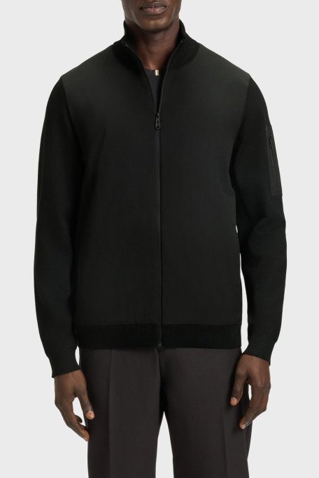 Boss Yünlü Regular Fit Dik Yaka Fermuarlı Erkek Ceket 50541951 001 SİYAH - Boss