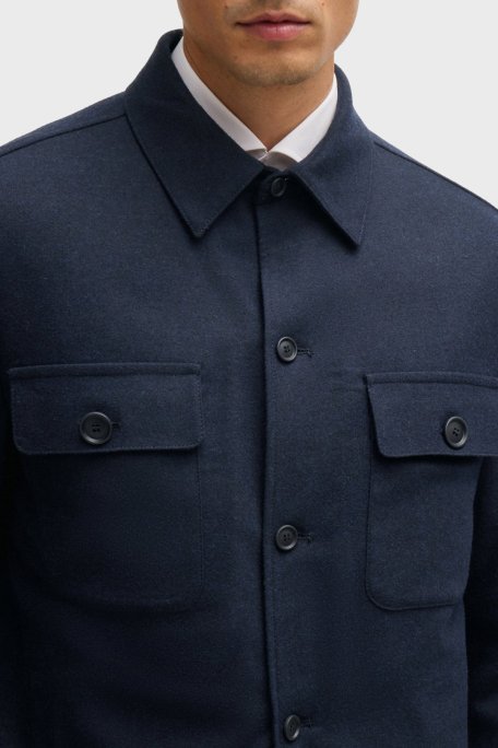 Boss Yünlü Regular Fit Düz Yaka Erkek Ceket 50527888 405 LACİVERT - Boss (1)