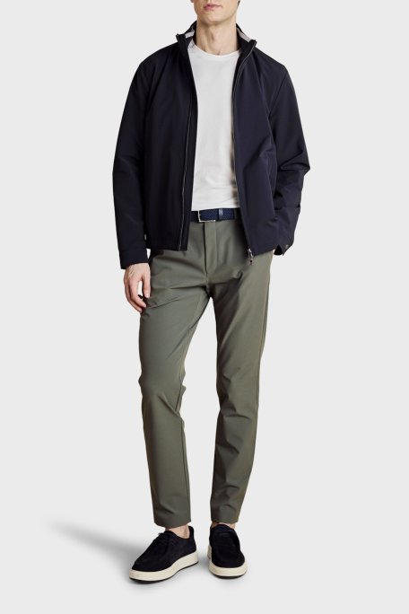 Brooks Brothers Dik Yaka Cep Detaylı Fermuarlı Erkek Mont BBSS26MJC001137 Lacivert - Brooks Brothers (1)