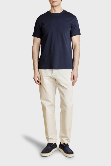 Brooks Brothers Patch Logolu % 100 Pamuk Bisiklet Yaka Erkek T Shirt BBSS26MTS002137 Lacivert - Brooks Brothers (1)