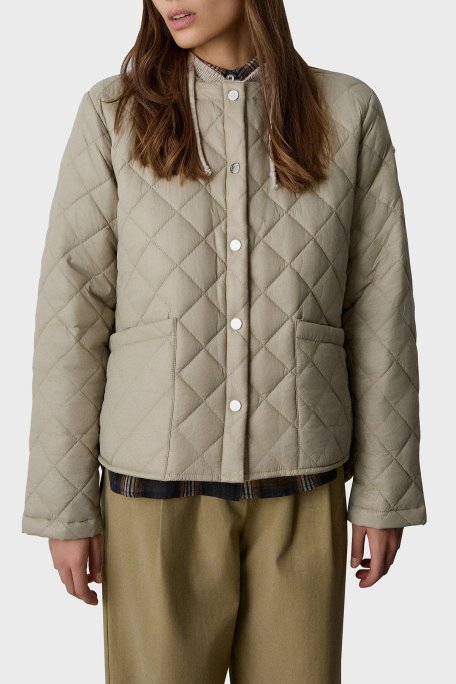 BSB Kapitoneli Çıkarılabilir Kapüşonlu Regular Fit Çıtçıt Düğmeli Bayan Ceket 053-217002.131 BEJ - BSB