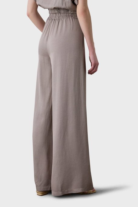 BSB Wide Leg Yüksek Bel Geniş Paça Pileli Bayan Pantolon 053-212020.131 BEJ - BSB (1)