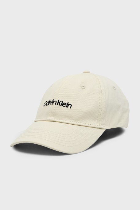 Calvin Klein % 100 Pamuk Logolu LV04F5003GYAE Kadın Şapka LV04F5003G YAE KREM - Calvin Klein