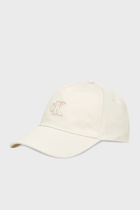 Calvin Klein % 100 Pamuk Logolu LV04F5044GYBH Bayan Şapka LV04F5044G YBH BEYAZ - Calvin Klein