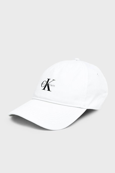 Calvin Klein % 100 Pamuk Logolu LV04K5027GYAF Bayan Şapka LV04K5027G YAF BEYAZ - Calvin Klein