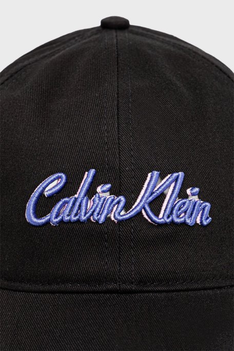 Calvin Klein % 100 Pamuk Logolu LV04K5044GUB1 Bayan Şapka LV04K5044G UB1 SİYAH - Calvin Klein (1)