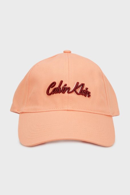 Calvin Klein % 100 Pamuk Logolu LV04K5044GVDW Bayan Şapka LV04K5044G VDW PEMBE - Calvin Klein