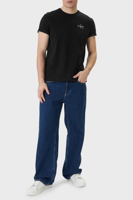 Calvin Klein % 100 Pamuk Regular Fit Bisiklet Yaka 2 Pack LV04RF279G3GE Erkek T Shirt LV04RF279G 3GE SİYAH-BEYAZ - Calvin Klein (1)