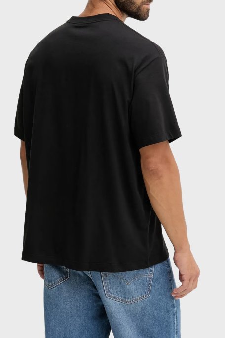 Calvin Klein % 100 Pamuk Regular Fit Bisiklet Yaka Logolu LV04RC856GUB1 Erkek T Shirt LV04RC856G UB1 SİYAH - Calvin Klein (1)