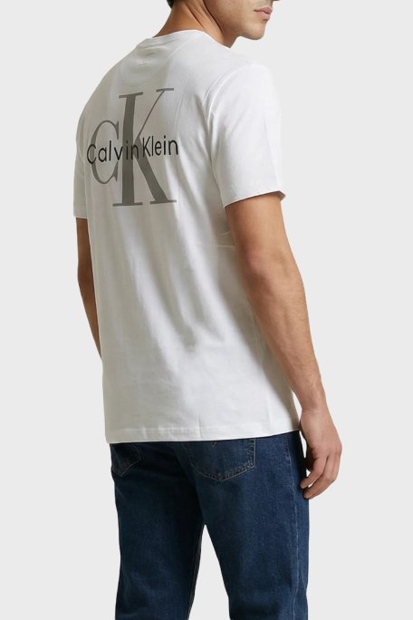 Calvin Klein % 100 Pamuk Regular Fit Logolu Bisiklet Yaka LV14RF852GYAF Erkek T Shirt LV14RF852G YAF BEYAZ - Calvin Klein (1)
