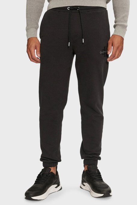 Calvin Klein % 100 Pamuk Regular Fit Yüksek Bel Jogger J30J326685BEH Erkek Pantolon J30J326685 BEH SİYAH - Calvin Klein