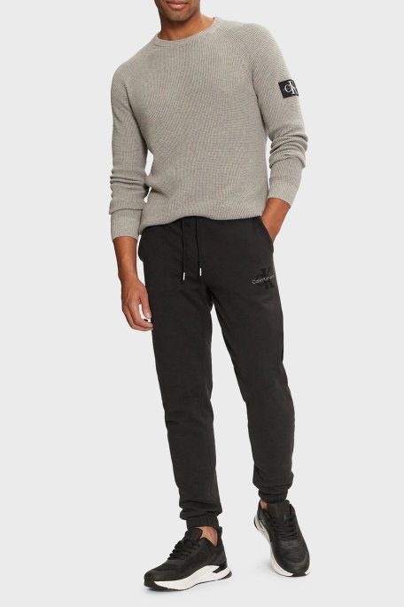 Calvin Klein % 100 Pamuk Regular Fit Yüksek Bel Jogger J30J326685BEH Erkek Pantolon J30J326685 BEH SİYAH - Calvin Klein (1)