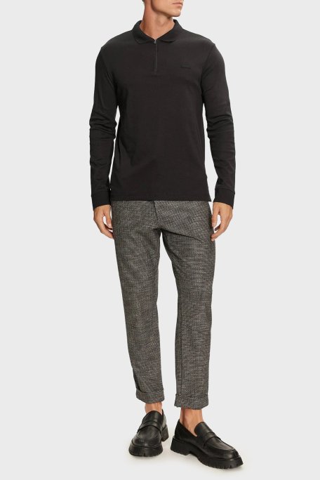 Calvin Klein % 100 Pamuk Slim Fit Yarım Fermuarlı Polo Yaka K10K113586BEH Erkek Sweat K10K113586 BEH SİYAH - Calvin Klein (1)