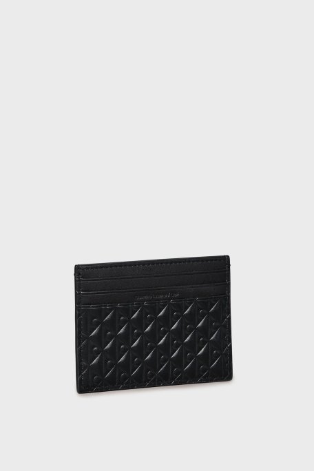 Calvin Klein 4G Logolu Deri LV04D1128GUB1 Erkek Kartlık LV04D1128G UB1 SİYAH - Calvin Klein (1)